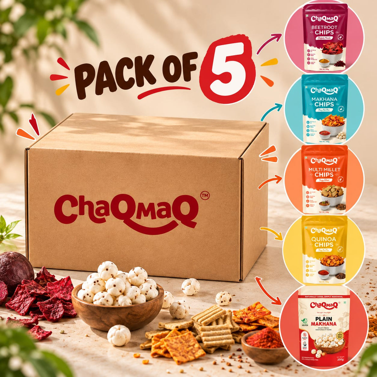 ChaQMaQ Pack Of 5 Combo