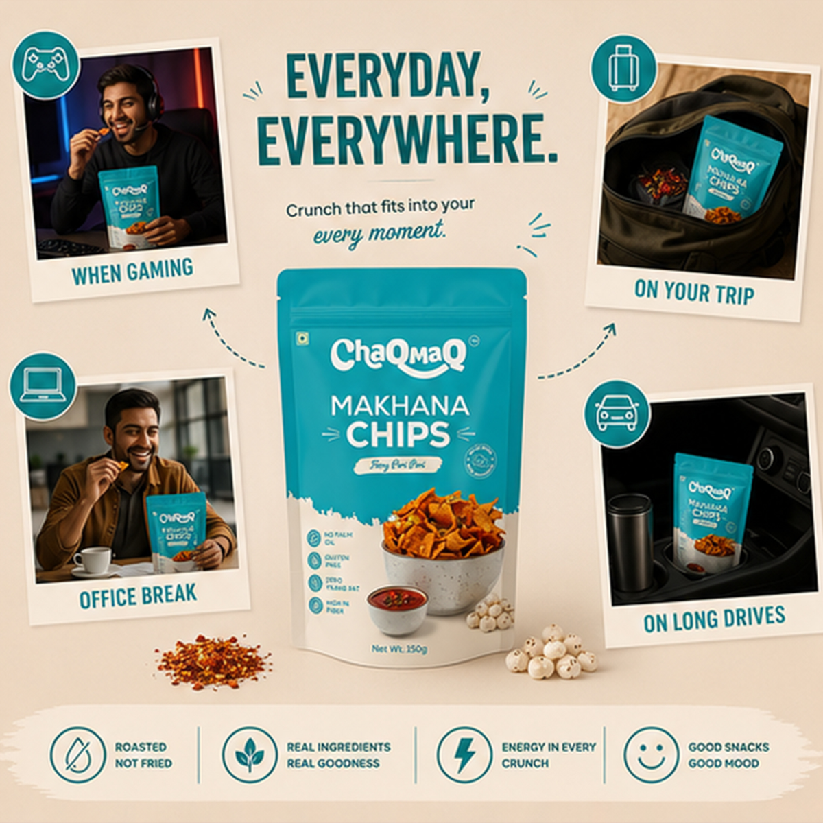 ChaQMaQ Makhana Chips