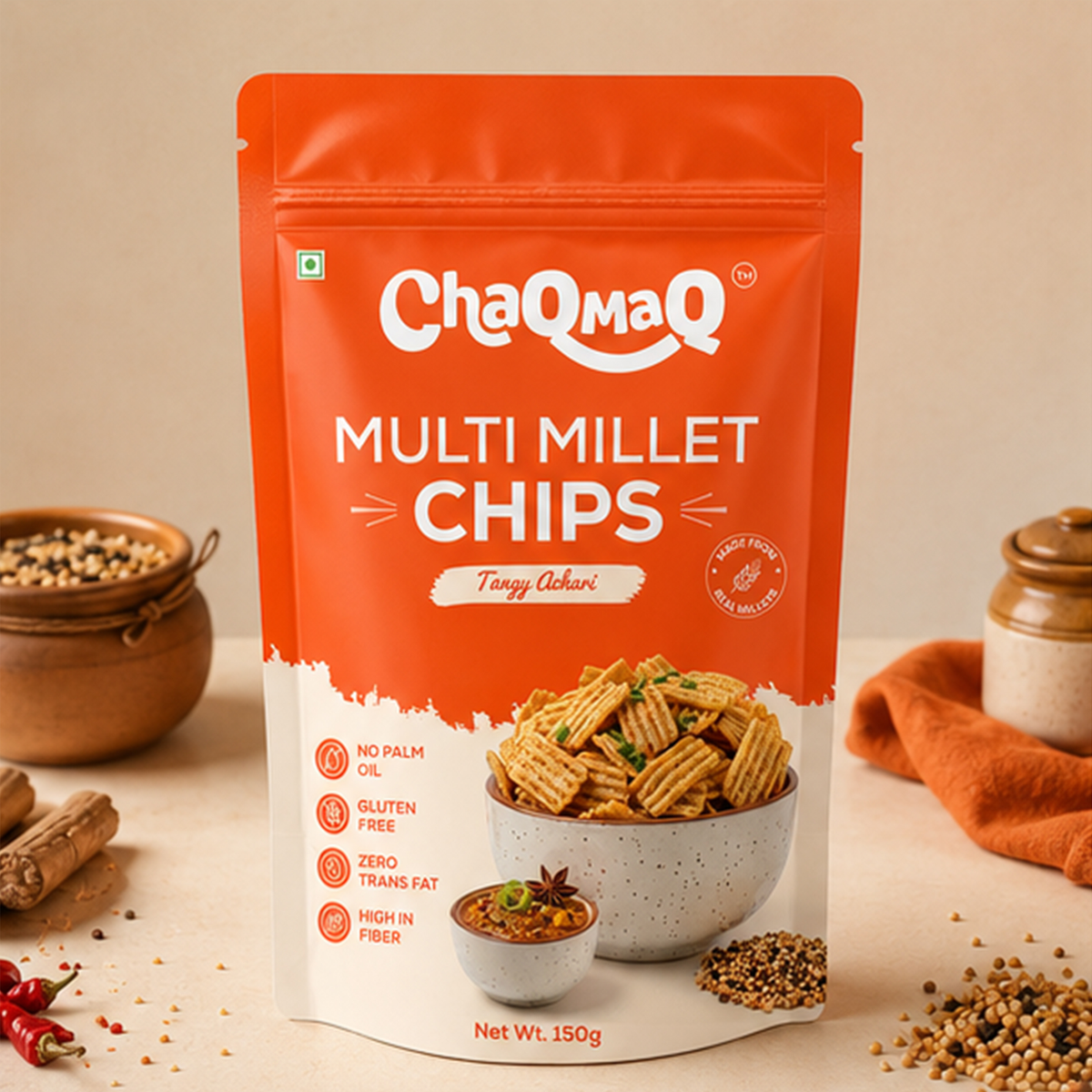 ChaQMaQ Multi Millet Chips